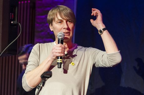 Thommy Prudlo als Moderator voll im Einsatz...