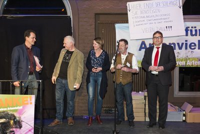 Die Münchner Aktiven auf der Bühne: Ernst Habersbrunner, Kathrin, Wolfgang Laufs, Wolfgang Jungwirth